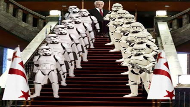 STAR WARS EKİBİ EROĞLU’NU ZİYARET ETTİ…EROĞLU: “GALAKSİYİ KAN DÖKEREK ALDIK, BİR METEOR BİLE VERMEYİZ”