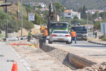 KAZILARDAN DOLAYI LEFKOŞA GELİŞİNDEN GİRNE’YE GİRİŞ KAPATILDI…